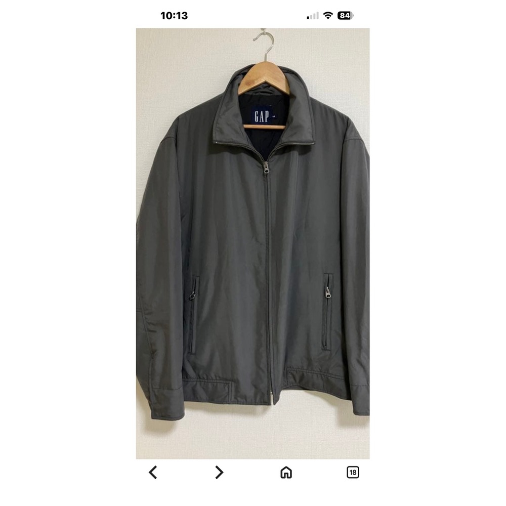 GAP Men's XL Gray Zip Up Bomber Jacket Lightweight‎ Casual Outerwear